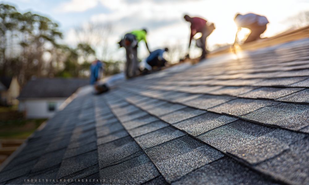 Sugar Land roof repair on a residential home